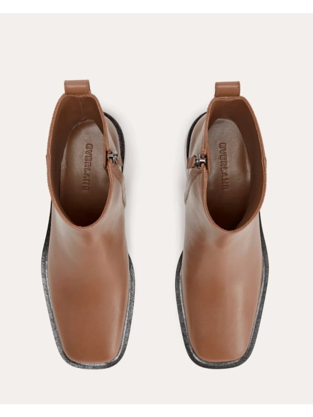 Everlane The City Boots in Saddie Brown Leather 8 New with box Womens Booties - Picture 2 of 9